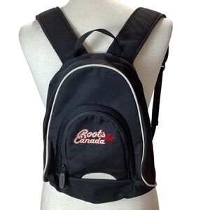 Roots Canada Black Backpack Mini Medium Size Daypack Purse